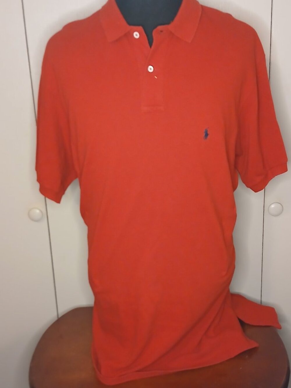 Vtg. Polo Ralph Lauren Men's Polo Red XL Long Cotton Shirt (0901G2)